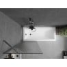 Mexen Next Wannenwand 1-flügelig 70 x 150 cm, Streifen, gebürstet gun gray - 895-070-000-00-09-66