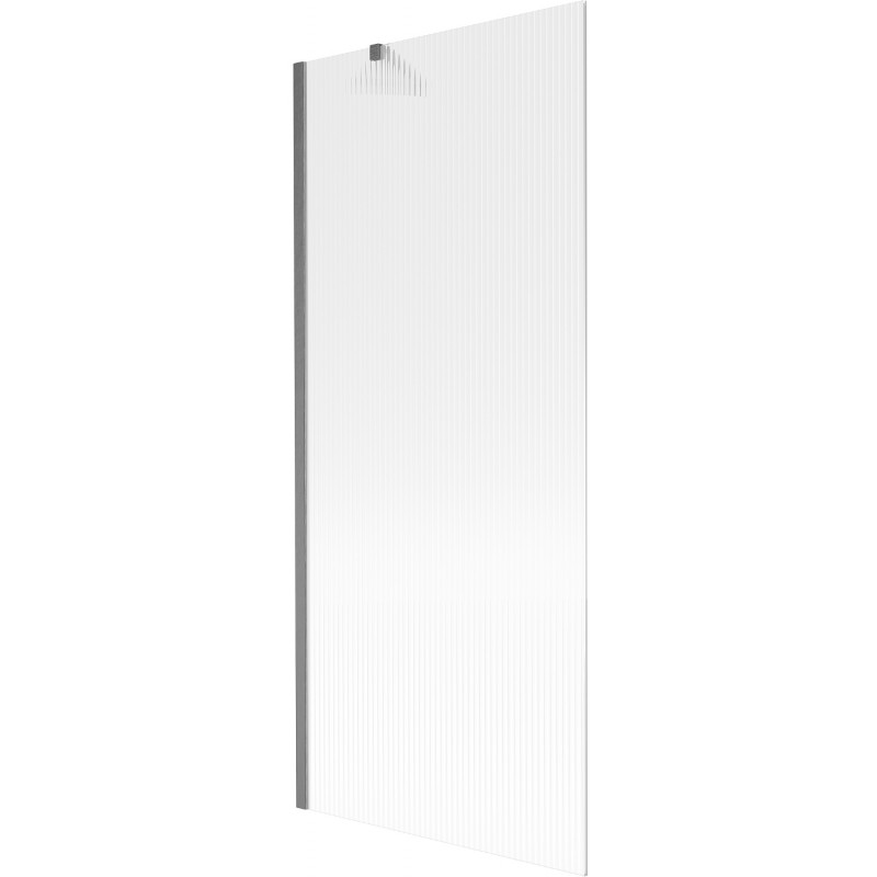 Mexen Next Badewannenabtrennung 1-flügelig 80 x 150 cm, Streifenmuster, gebürstet Gun Gray - 895-080-000-00-09-66