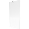 Mexen Next Badewannenabtrennung 1-flügelig 80 x 150 cm, Streifenmuster, gebürstet Gun Gray - 895-080-000-00-09-66