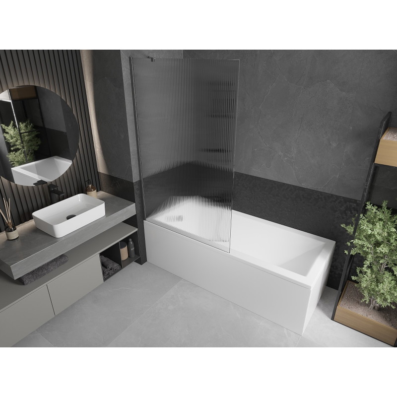 Mexen Next vannitoaparaani 1-poolne 100 x 150 cm, pruunid triibud, harjatud gun gray - 895-100-000-00-09-66