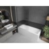 Mexen Next Badewannenwand 1-flügelig 100 x 150 cm, Streifen, gebürstet Gun Gray - 895-100-000-00-09-66