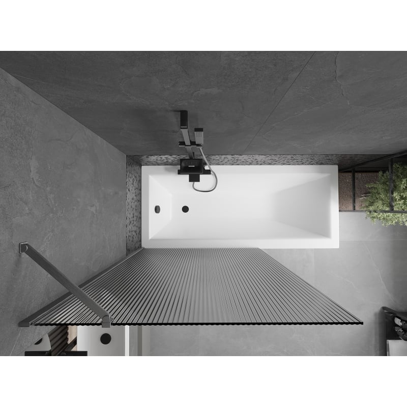Mexen Next vannitoaparaani 1-poolne 100 x 150 cm, pruunid triibud, harjatud gun gray - 895-100-000-00-09-66
