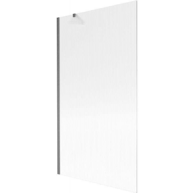 Mexen Next Badewannenwand 1-flügelig 100 x 150 cm, Streifen, gebürstet Gun Gray - 895-100-000-00-09-66