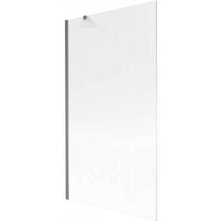 Mexen Next Badewannenwand 1-flügelig 100 x 150 cm, Streifen, gebürstet Gun Gray - 895-100-000-00-09-66