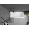 Mexen Next jednokrilni zaslon za kupanje 50 x 150 cm, pruge, pištoljski metal - 895-050-000-00-09-95