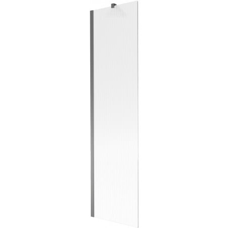 Mexen Next Duschabtrennung für die Badewanne, 1-flügelig, 50 x 150 cm, Streifen, Gun Metal - 895-050-000-00-09-95