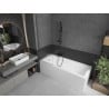 Mexen Next Badewannenabtrennung 1-flügelig 60 x 150 cm, Streifen, Gun Metal - 895-060-000-00-09-95