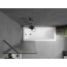 Mexen Next Badewannenabtrennung 1-flügelig 60 x 150 cm, Streifen, Gun Metal - 895-060-000-00-09-95