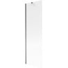 Mexen Next Badewannenabtrennung 1-flügelig 60 x 150 cm, Streifen, Gun Metal - 895-060-000-00-09-95