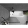 Mexen Next Badewannenabtrennung 1-flügelig 80 x 150 cm, Streifen, Gun Metal - 895-080-000-00-09-95