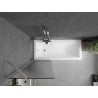Mexen Next Badewannen-Faltwand 1-teilig 60 x 150 cm, Streifen, gebürstetes Nickel - 895-060-000-00-09-97
