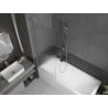 Mexen Next parawan nawannowy 1-skrzydłowy 70 x 150 cm, prążki, nikiel szczotkowany - 895-070-000-00-09-97