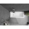Mexen Next Badewannenfaltwand 1-flügelig 70 x 150 cm, Streifen, gebürsteter Nickel - 895-070-000-00-09-97