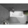 Mexen Next vanniparavan, 1-tiivaline, 80 x 150 cm, triibud, harjatud nikkel - 895-080-000-00-09-97