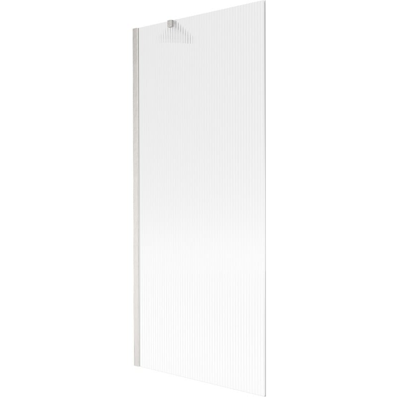 Mexen Next Badewannenabtrennung 1-flügelig 80 x 150 cm, Streifen, gebürsteter Nickel - 895-080-000-00-09-97