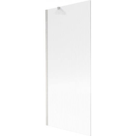 Mexen Next Badewannenabtrennung 1-flügelig 80 x 150 cm, Streifen, gebürsteter Nickel - 895-080-000-00-09-97