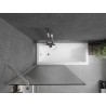 Mexen Next vanniekraan 1-tiibne 90 x 150 cm, triibud, harjatud nikkel - 895-090-000-00-09-97