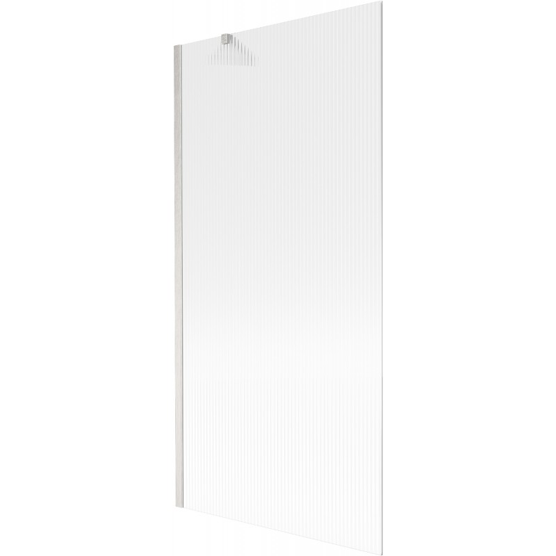 Mexen Next 1-wing bath screen 90 x 150 cm, stripes, brushed nickel - 895-090-000-00-09-97