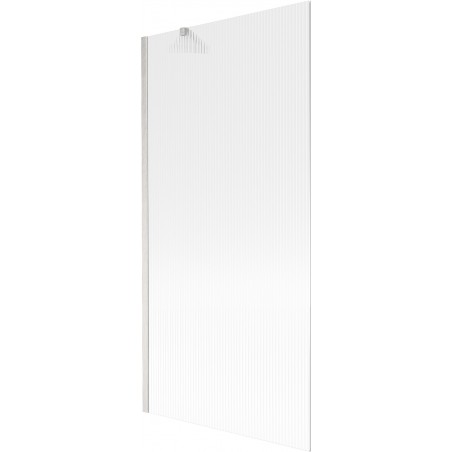 Mexen Next Badewannenwand 1-flügelig 90 x 150 cm, Streifen, gebürstetes Nickel - 895-090-000-00-09-97