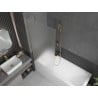Mexen Next Badewannenabtrennung 1-flügelig 80 x 150 cm, matt, gebürstetes Gold - 895-080-000-00-30-55