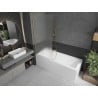 Mexen Next Badewannenabtrennung 1-flügelig 80 x 150 cm, matt, gebürstetes Gold - 895-080-000-00-30-55