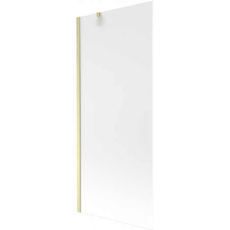 Mexen Next badwand scherm 1-deurs 80 x 150 cm, ijsbloem, geborsteld goud - 895-080-000-00-30-55