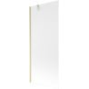 Mexen Next Badewannenabtrennung 1-flügelig 80 x 150 cm, matt, gebürstetes Gold - 895-080-000-00-30-55