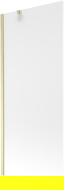 Mexen Next 1-wing bath screen 80 x 150 cm, frosted, brushed gold - 895-080-000-00-30-55