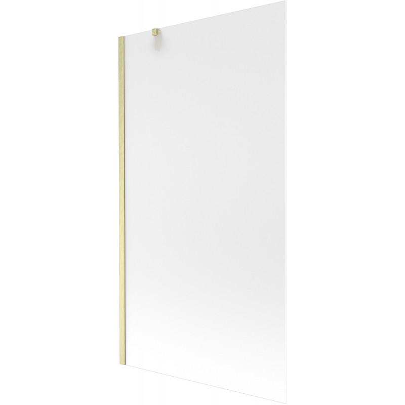 Mexen Next paravento per vasca da bagno a 1 anta 100 x 150 cm, ghiacciato, oro spazzolato - 895-100-000-00-30-55
