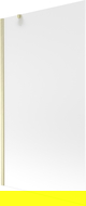 Mexen Next 1-wing Bath Screen 100 x 150 cm, Frosted, Brushed Gold - 895-100-000-00-30-55