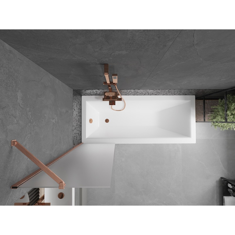 Mexen Next jednokrilni tuš paravan 50 x 150 cm, matirano, brušeni bakar - 895-050-000-00-30-65