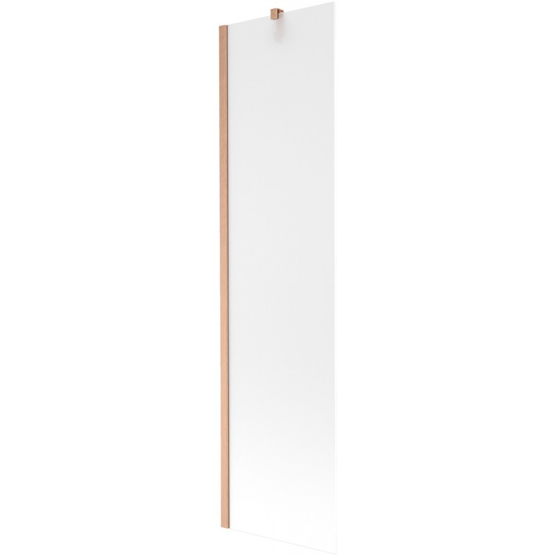 Mexen Next badwand enkelvleugelig 50 x 150 cm, ijsbloem, geborsteld koper - 895-050-000-00-30-65