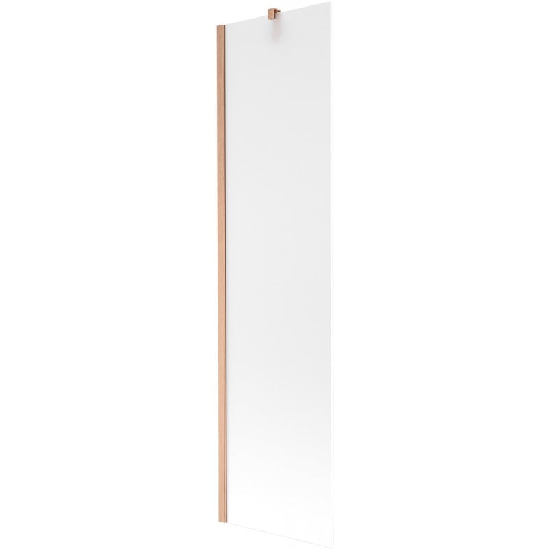Mexen Next einteilige Badewannenwand 50 x 150 cm, Mattglas, gebürstetes Kupfer - 895-050-000-00-30-65