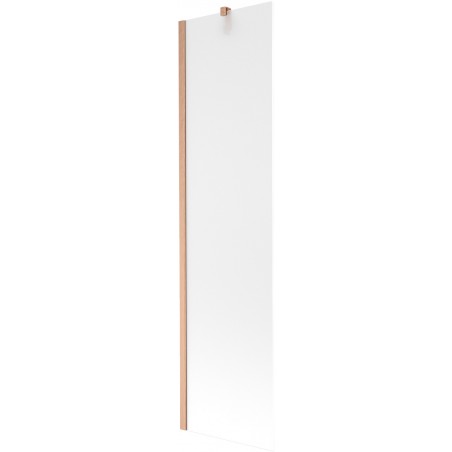 Mexen Next badwand enkelvleugelig 50 x 150 cm, ijsbloem, geborsteld koper - 895-050-000-00-30-65