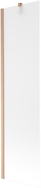 Mexen Next vannitoa sirm 1-osaline 50 x 150 cm, härmatis, harjatud vask - 895-050-000-00-30-65