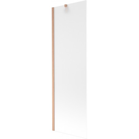 Mexen Next Duschwand 1-flügelig 60 x 150 cm, Milchglas, gebürstetes Kupfer - 895-060-000-00-30-65