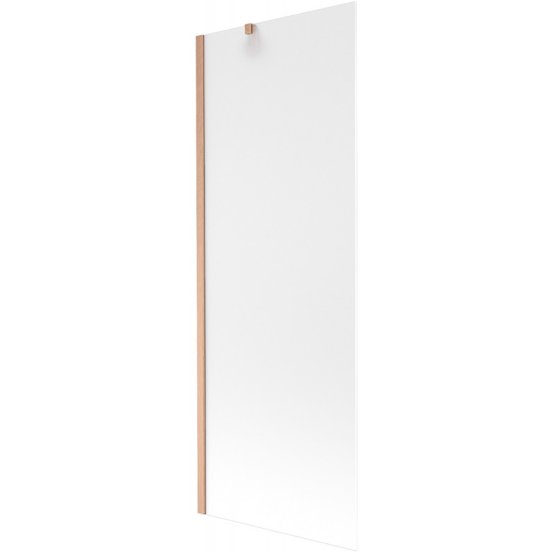 Mexen Next Badewannenwand 1-flügelig 70 x 150 cm, Mattglas, gebürstetes Kupfer - 895-070-000-00-30-65
