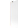 Mexen Next Badewannenwand 1-flügelig 70 x 150 cm, Mattglas, gebürstetes Kupfer - 895-070-000-00-30-65