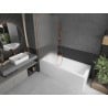 Mexen Next paroi de baignoire 1 volet 80 x 150 cm, givré, cuivre brossé - 895-080-000-00-30-65