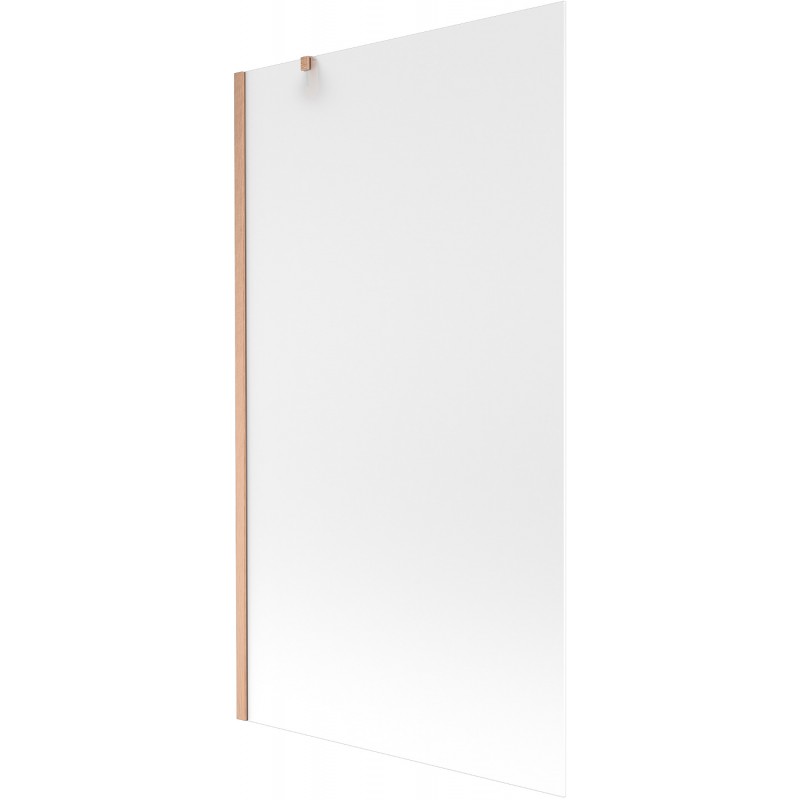 Mexen Next mampara de bañera de 1 hoja 100 x 150 cm, escarcha, cobre cepillado - 895-100-000-00-30-65