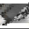 Mexen Next Badewannenabtrennung 1-flügelig 50 x 150 cm, matt, gebürstetes Gun Gray - 895-050-000-00-30-66