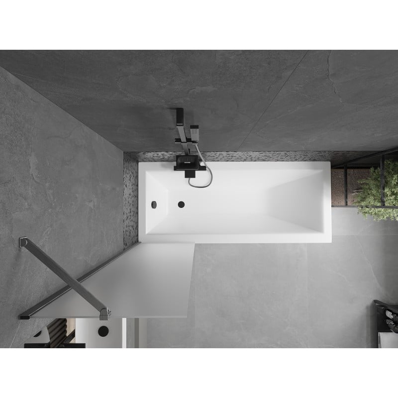 Mexen Next parawan nawannowy 1-skrzydłowy 50 x 150 cm, szron, gun gray szczotkowany - 895-050-000-00-30-66