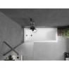 Mexen Next vannitoaparavann 1-leheline 50 x 150 cm, härmatis, harjatud gun gray - 895-050-000-00-30-66