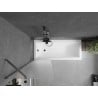 Mexen Next Badewannenwand 1-flügelig 60 x 150 cm, satiniert, gebürstet Gun Gray - 895-060-000-00-30-66