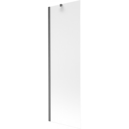 Mexen Next vikvägg för badkar 1-panel 60 x 150 cm, frost, borstad kanongrå - 895-060-000-00-30-66