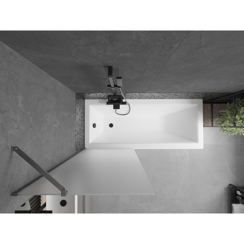 Mexen Next vanni vahesein 1-uksega 70 x 150 cm, udu, harjatud gun gray - 895-070-000-00-30-66