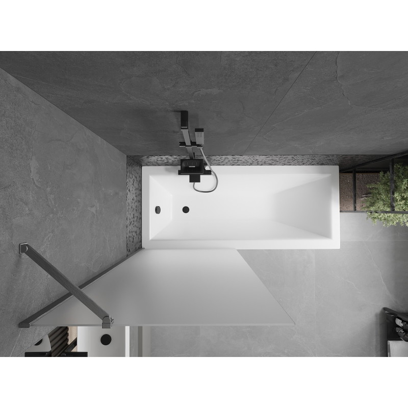 Mexen Next vanniekraan 1-osaline 80 x 150 cm, matt, pintseldatud gun gray - 895-080-000-00-30-66