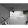 Mexen Next vanniekraan 1-osaline 80 x 150 cm, matt, pintseldatud gun gray - 895-080-000-00-30-66