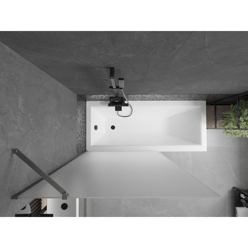 Mexen Next 1-wing shower screen 100 x 150 cm, frost, brushed gun gray - 895-100-000-00-30-66