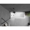 Mexen Next parawan nawannowy 1-skrzydłowy 50 x 150 cm, szron, gun metal - 895-050-000-00-30-95
